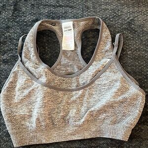 Gymshark Gray Racerback Double Layer Sports Bra